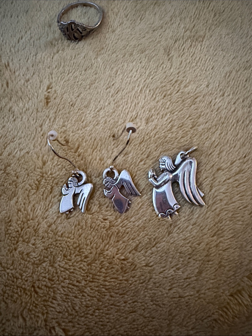 James Avery RETIRED Silver Angel Charm Trio